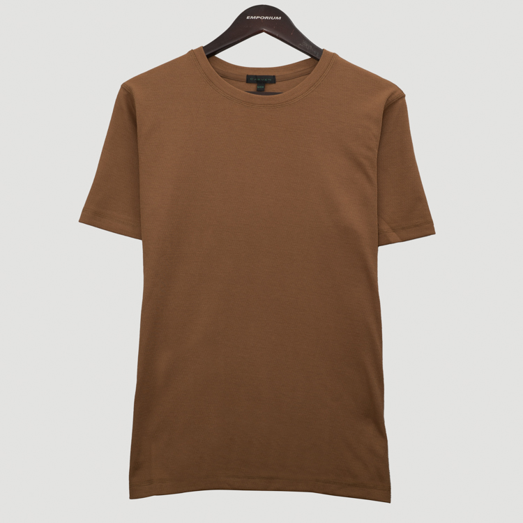 Camisa Manga Corta Color Café